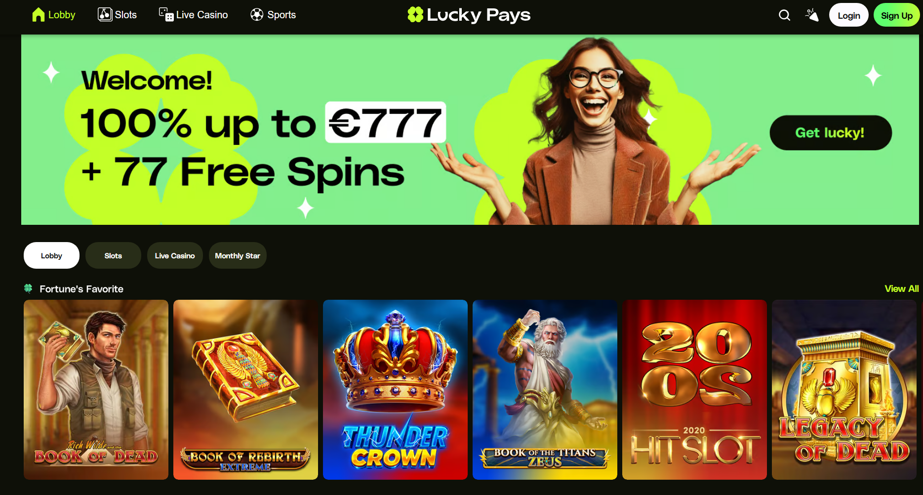 luckypays casino live